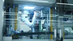 A robot at the Materials Innovation Factory washing hair.