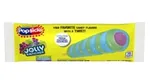 Popsicle Jolly Rancher Frozen Confection Pop package. The background is bright yellow and features a twister ice pop.