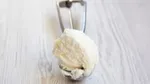 Ice cream in an ice cream scooper