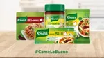 A line of bouillon sachets and jars of bouillon made for the Mexican market